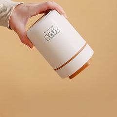 Stainless Steel Breakfast Cup with Insulated Handle - Hot/Cold Soup Container