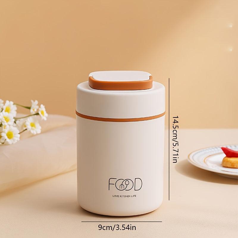 Stainless Steel Breakfast Cup with Insulated Handle - Hot/Cold Soup Container