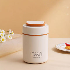 Stainless Steel Breakfast Cup with Insulated Handle - Hot/Cold Soup Container