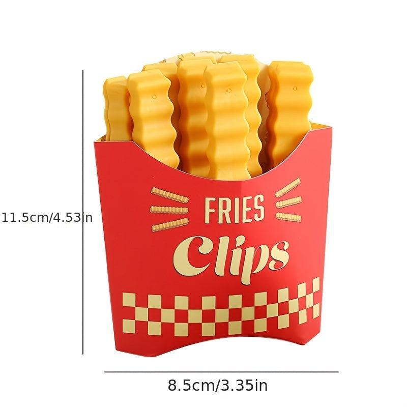 12pcs French Fries Magnet Clips for Fresh Food Reusable Kitchen Accessories