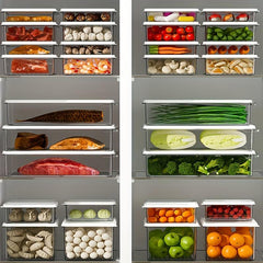 1pc Stackable Sealed Fresh-keeping Box Refrigerator Fruit Storage