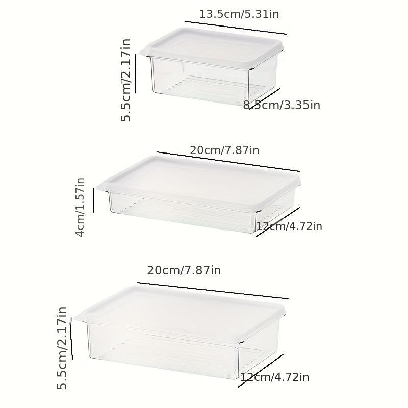 1pc Stackable Sealed Fresh-keeping Box Refrigerator Fruit Storage