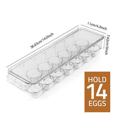 14 Compartments Egg Storage Box w/Lid & Handle