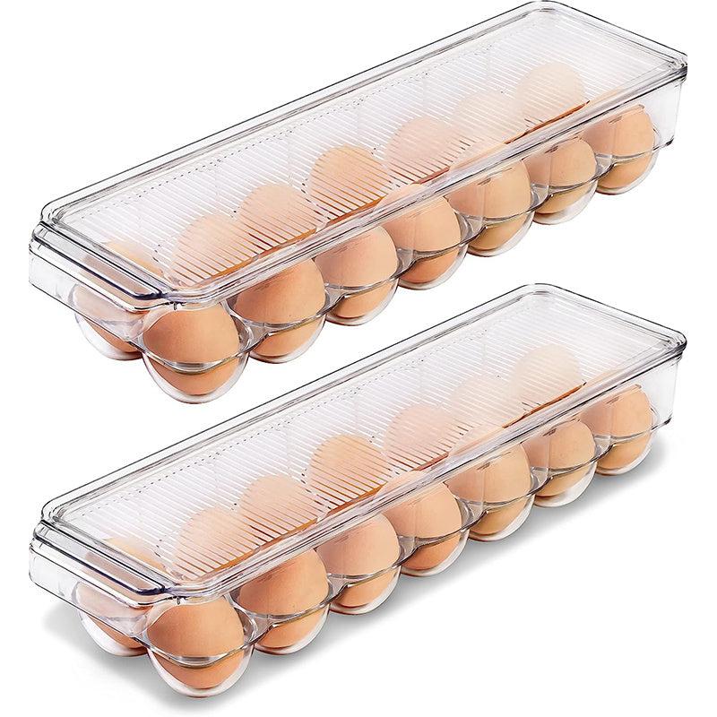 14 Compartments Egg Storage Box w/Lid & Handle