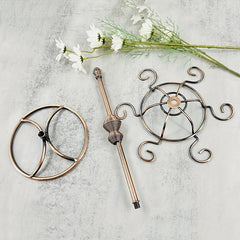 Retro Metal Wine Glass Holder 6 Hooks Freestanding Upside down Display Stand
