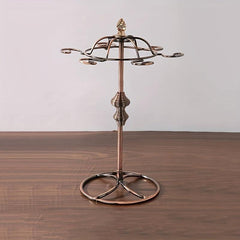 Retro Metal Wine Glass Holder 6 Hooks Freestanding Upside down Display Stand