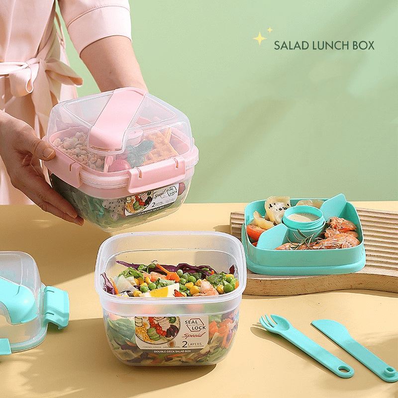 Bento Box Set with Cutlery, Leak Proof Adult Lunch Box