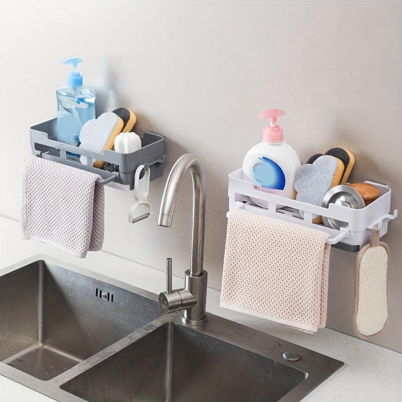 Sink Storage Rack Dishcloth Rack Wall-mounted Shelf Household Drain Basket