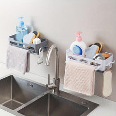 Sink Storage Rack Dishcloth Rack Wall-mounted Shelf Household Drain Basket