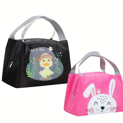Cartoon Insulated Lunch Bag - Reusable Aluminum Foil Lunch Box