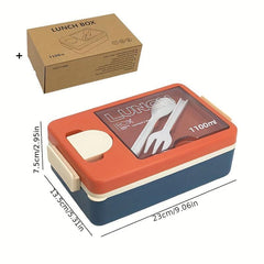Japanese Style Bento Box with Sauce Box for School & Work