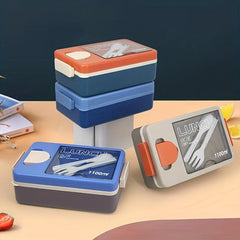 Japanese Style Bento Box with Sauce Box for School & Work