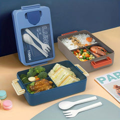 Japanese Style Bento Box with Sauce Box for School & Work