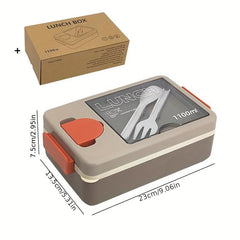 Japanese Style Bento Box with Sauce Box for School & Work