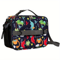 Prints Lunch Bag Double Insulated Water Resistant Fabric Adjustable Strap
