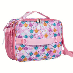 Prints Lunch Bag Double Insulated Water Resistant Fabric Adjustable Strap