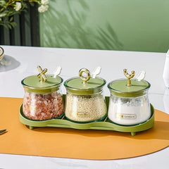 3pcs Seasoning Jar Set High End Salt and Spice Container