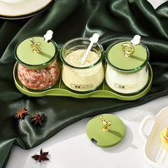 3pcs Seasoning Jar Set High End Salt and Spice Container
