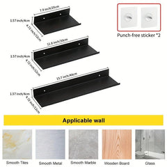 Metal Wall Mount Spice Racks Kitchen Shelf Spice Storage Organizer