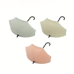 3pcs Plastic Umbrella Adhesive Hook Key Hook Home Decoration Wall Shelf