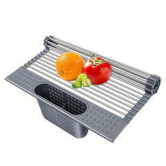 Roll Up Dish Drying Rack Kitchen Sink Drain Basket