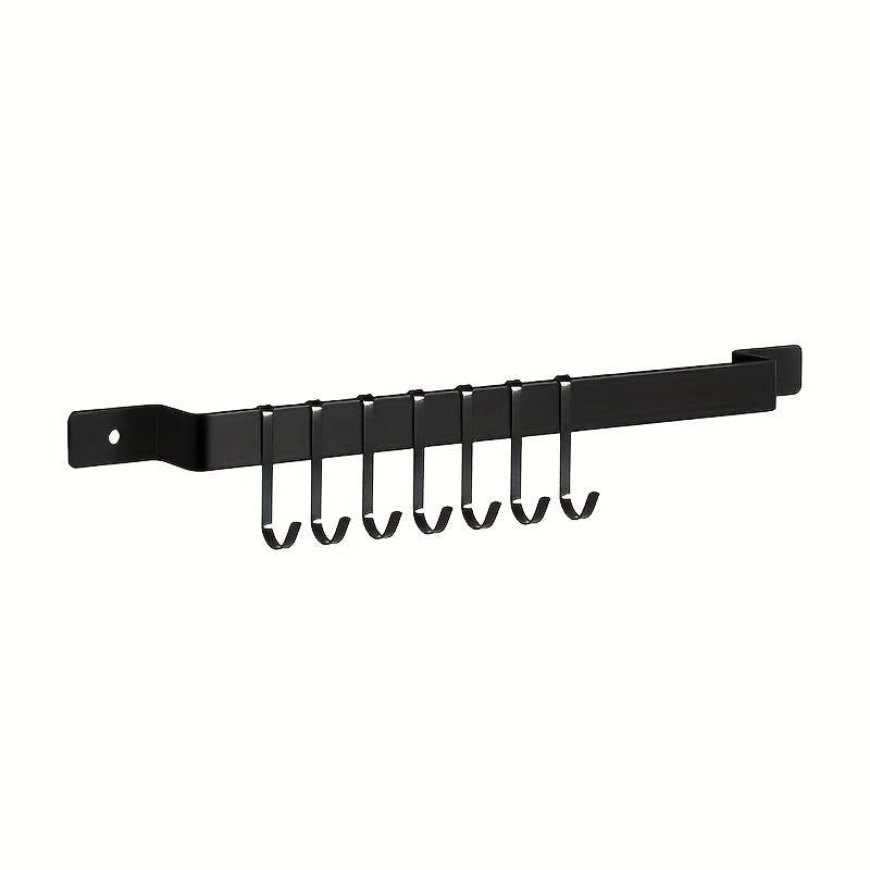 Kitchen Rail Utensil Rack With 5 Hooks Hanging Utensils Holder