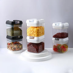 Clear Food Storage Container with Airtight Lid for Cereal, Rice - 1 Pc