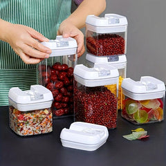 Clear Food Storage Container with Airtight Lid for Cereal, Rice - 1 Pc