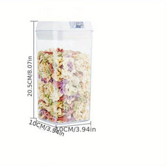 Clear Food Storage Container with Airtight Lid for Cereal, Rice - 1 Pc