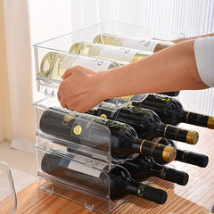 Clear Stackable Wine Bottle Organizer