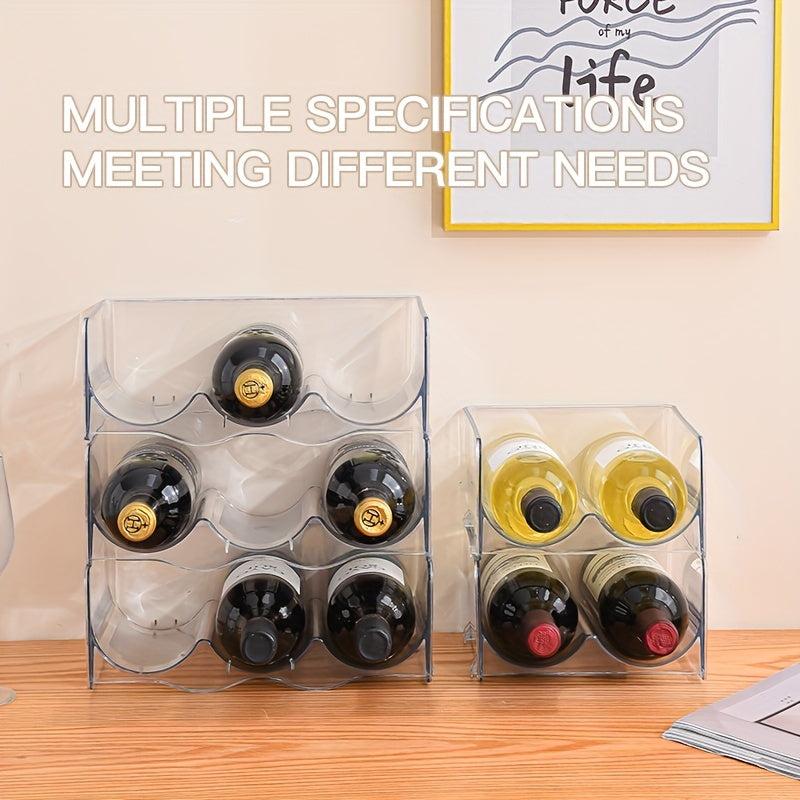 Clear Stackable Wine Bottle Organizer