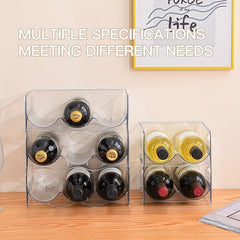 Clear Stackable Wine Bottle Organizer