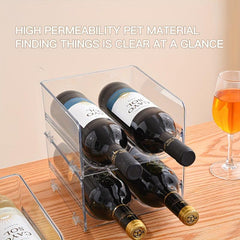 Clear Stackable Wine Bottle Organizer
