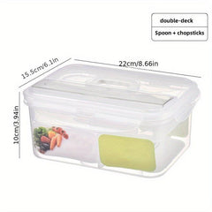 2pcs Japanese Lunch Box Fresh Keeping Microwavable Fruit Vegetable Pickle