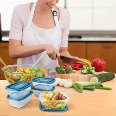 10pcs Plastic Food Storage Container Fridge Microwave Bento