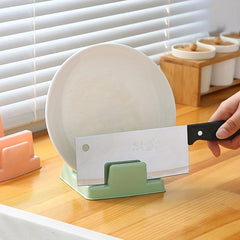 Pot Lid Holder Drain Rack: Kitchen Countertop Organizer