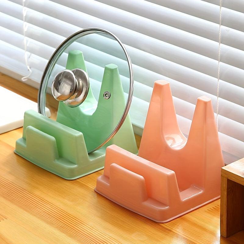 Pot Lid Holder Drain Rack: Kitchen Countertop Organizer