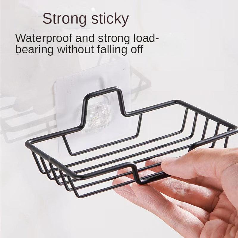 Stainless Steel Soap Rack Sink Sponge Holder Wall-mounted Drain Sink Caddy