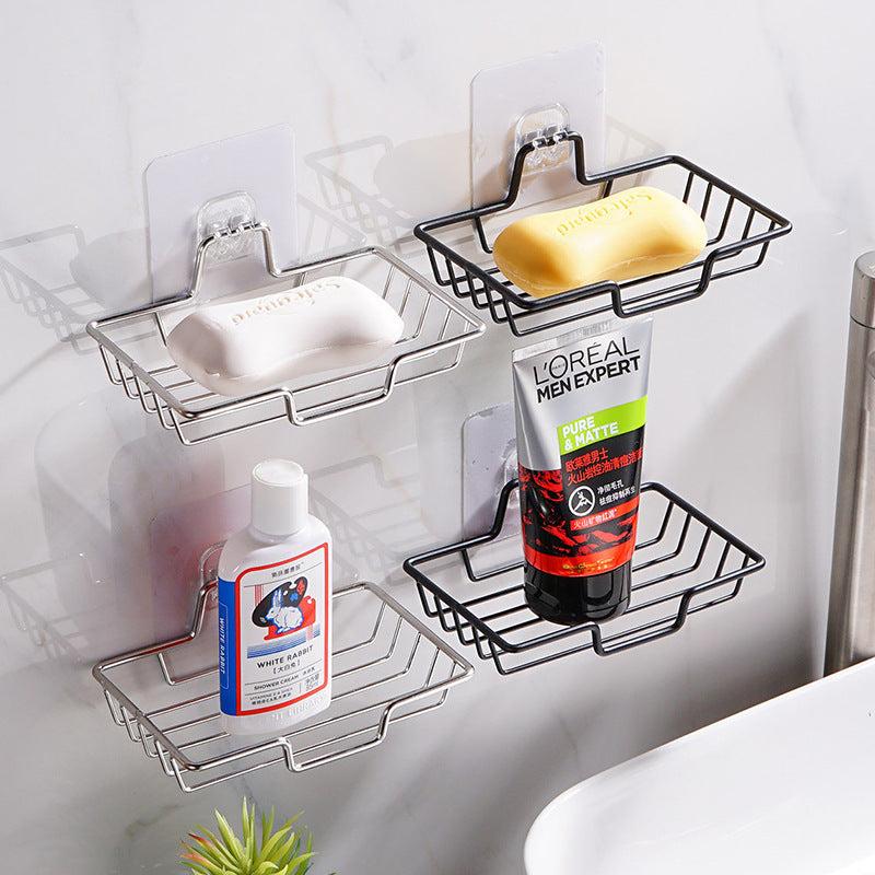 Stainless Steel Soap Rack Sink Sponge Holder Wall-mounted Drain Sink Caddy