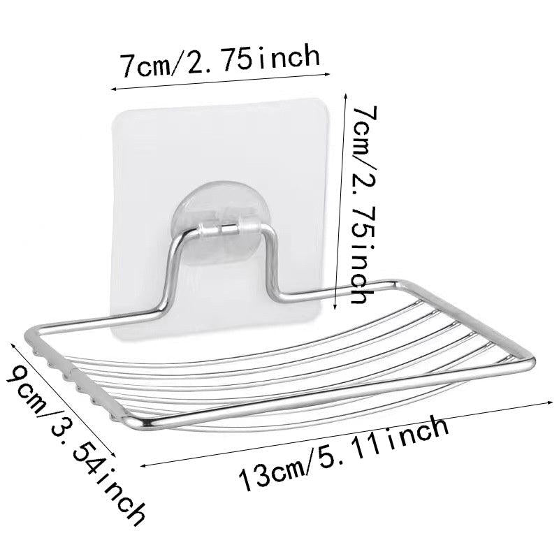 Stainless Steel Soap Rack Sink Sponge Holder Wall-mounted Drain Sink Caddy