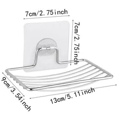 Stainless Steel Soap Rack Sink Sponge Holder Wall-mounted Drain Sink Caddy