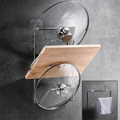 Stainless Steel Pot Cover Rack Wall Hanging Cutting Board Rack Kitchen Storage