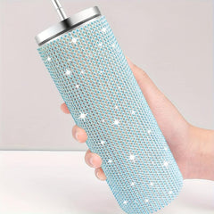 Studded Tumbler 570ml Stainless Steel Insulated Water Bottle with Lid and Straw