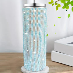Studded Tumbler 570ml Stainless Steel Insulated Water Bottle with Lid and Straw