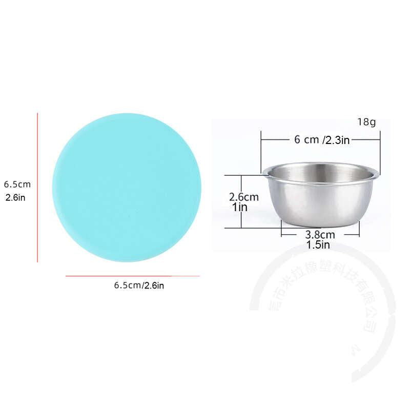 Set of 2 Stainless Steel Sauce Cups with Silicone Lid 50ML