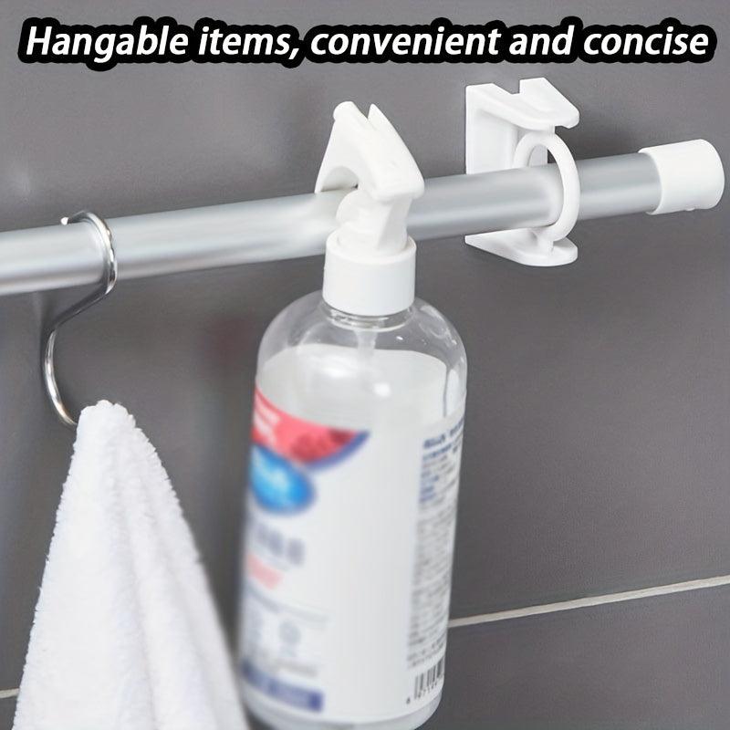 Telescopic Rotatable Ring Hooks Adhesive Sticky Hook Towel Rod F