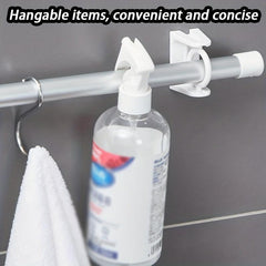 Telescopic Rotatable Ring Hooks Adhesive Sticky Hook Towel Rod F