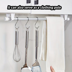 Telescopic Rotatable Ring Hooks Adhesive Sticky Hook Towel Rod F