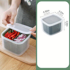 Detachable Refrigerator Storage Box with Lid - Fresh Keeping for Fruits