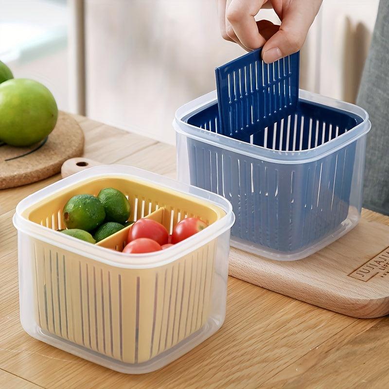 Detachable Refrigerator Storage Box with Lid - Fresh Keeping for Fruits